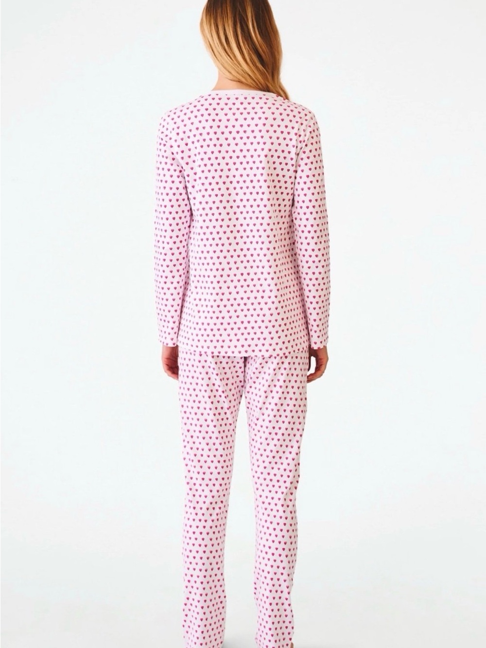 Roller Rabbit Hearts Pajama Set Pink White Size S - Picture 3 of 8